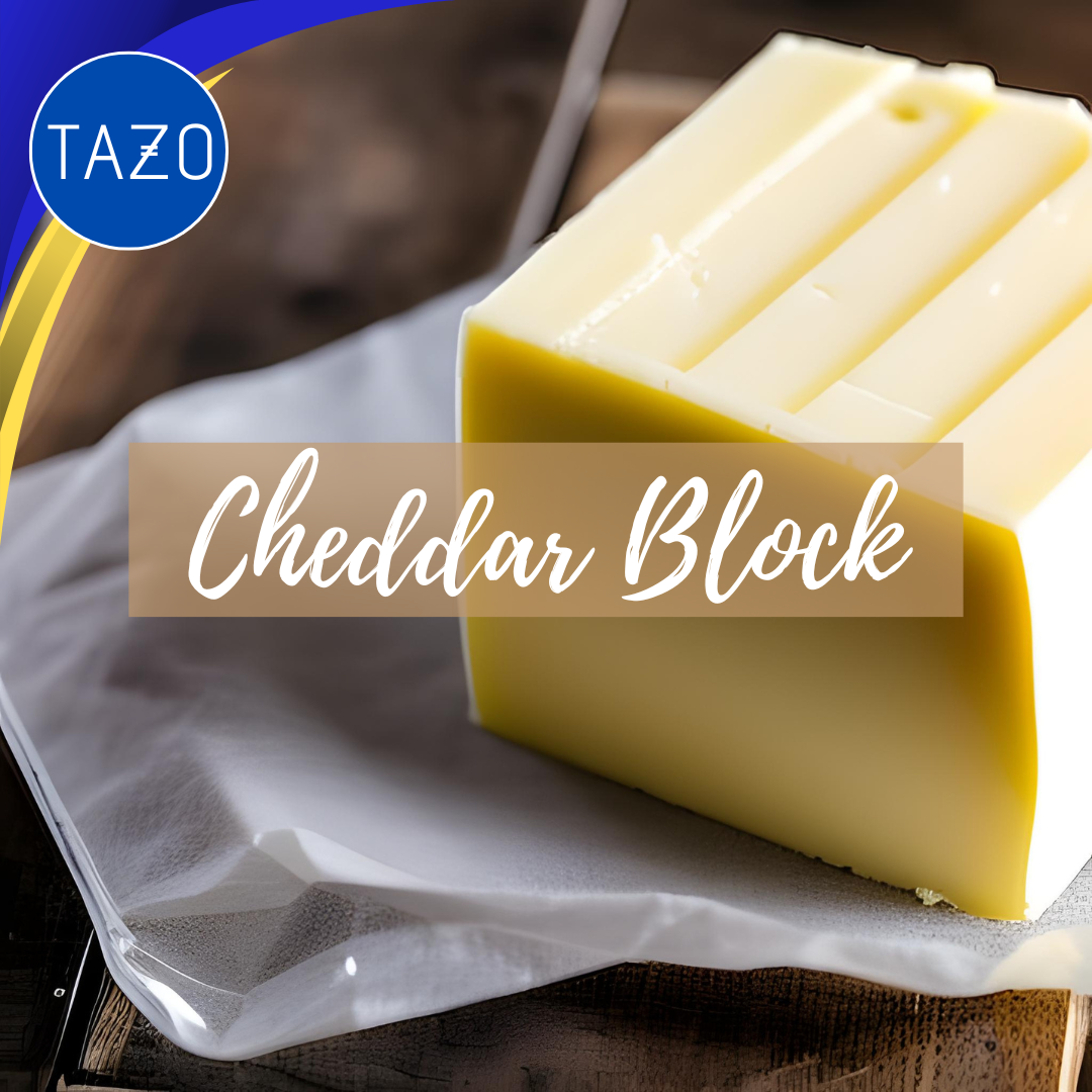Cheddar Cheese Block 1 kg / 2 kg TAZO Foods Pk