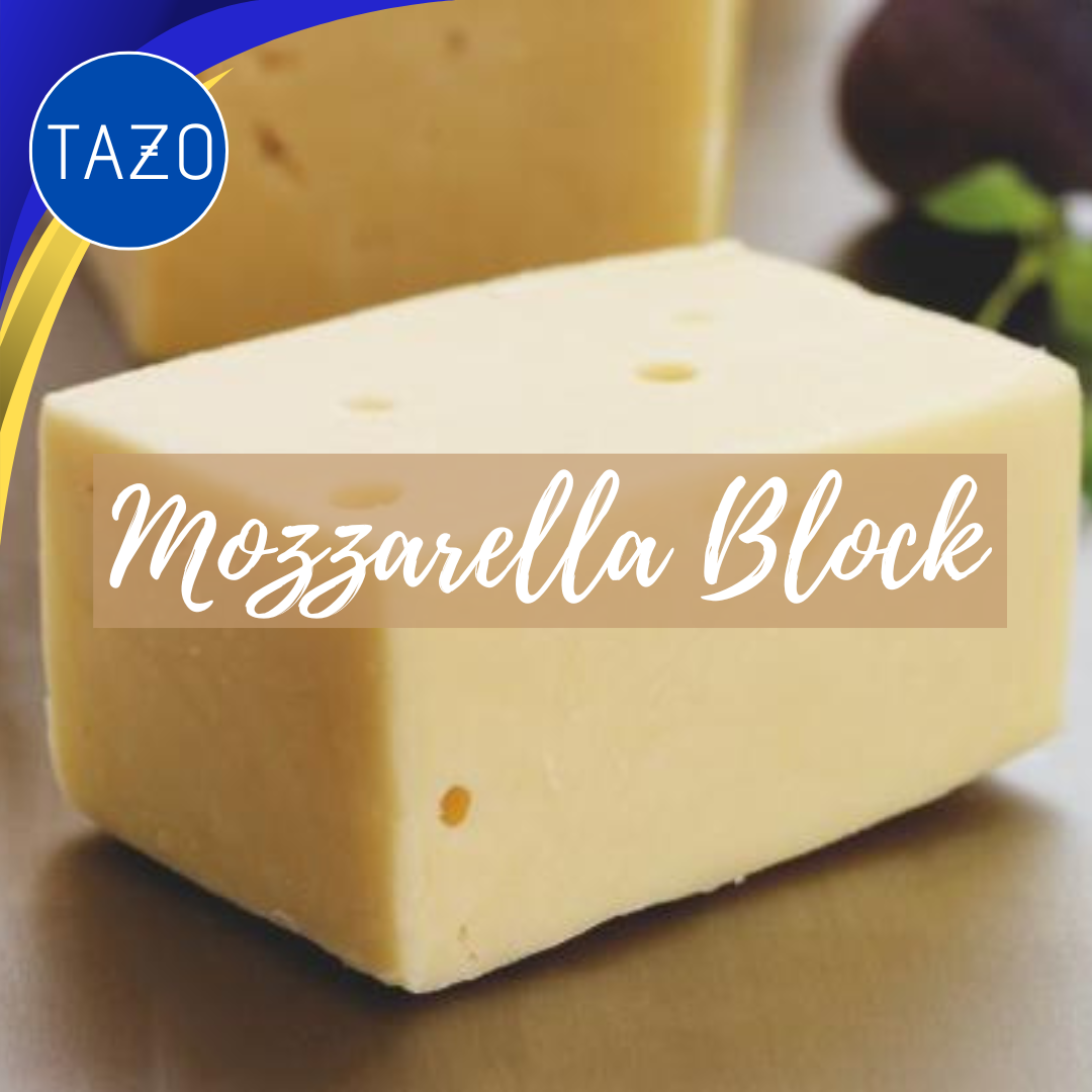 Mozzarella Cheese Block 1 kg / 2 kg TAZO Foods Pk