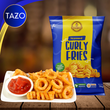 Load image into Gallery viewer, Seasoned Curly Frozen Fries 1 kg

