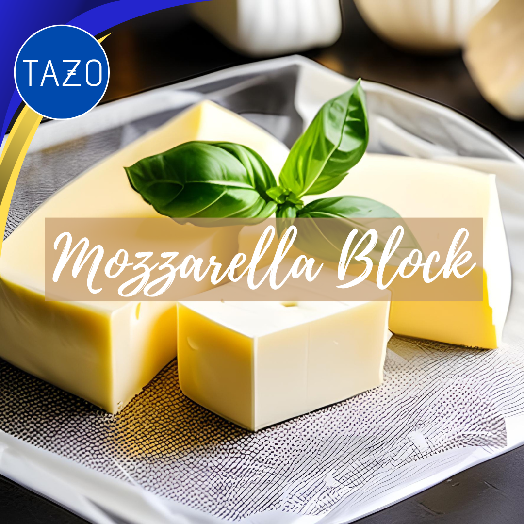 Mozzarella Cheese Block 1 kg / 2 kg TAZO Foods Pk